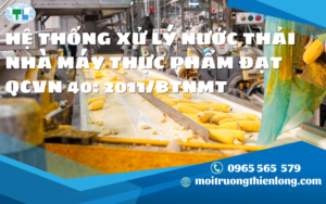 HỆ THỐNG XỬ LÝ NƯỚC THẢI NHÀ MÁY THỰC PHẨM ĐẠT QCVN 40: 2011/BTNMT